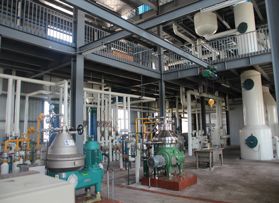 Vegetable oil refinery plant