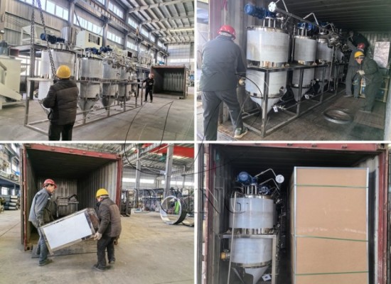 The 0.5TPD edible oil refining machine have been successfully shipped from Henan Doing company to Uganda
